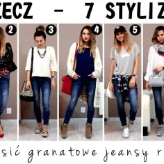 Stylizacje z granatowymi jeansami damskimi, które zachwycą każdego