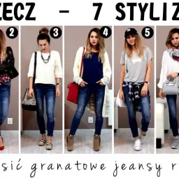 Stylizacje z granatowymi jeansami damskimi, które zachwycą każdego